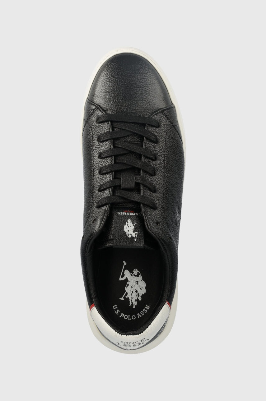 U.S. Polo Assn. Кожени маратонки Cryme в черно - Pepit.bg