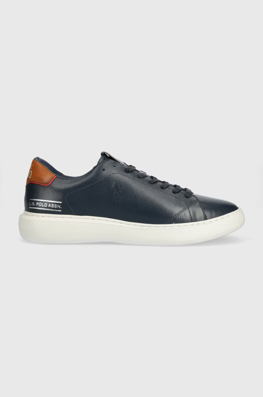 U.S. Polo Assn. Кожени маратонки CRYME в тъмносиньо - Pepit.bg