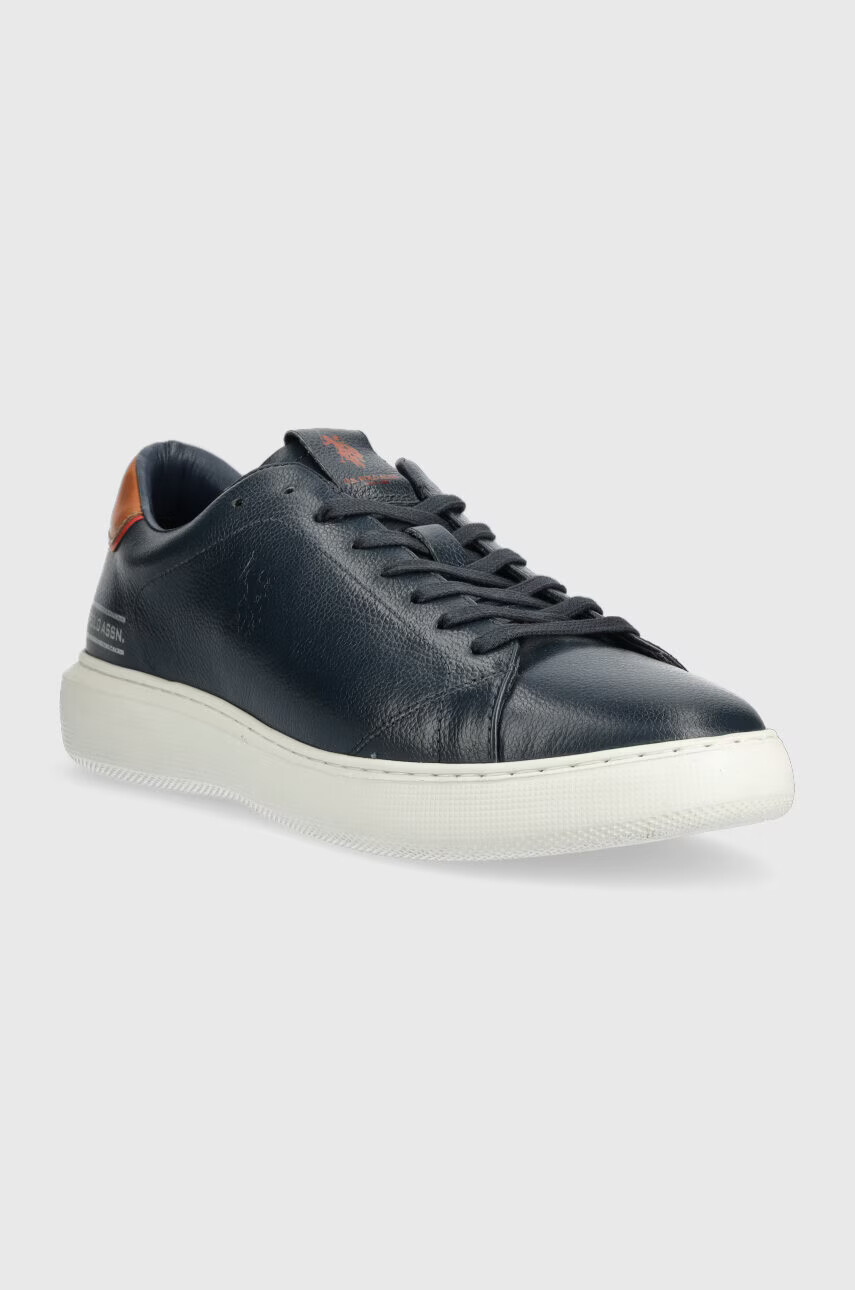 U.S. Polo Assn. Кожени маратонки CRYME в тъмносиньо - Pepit.bg