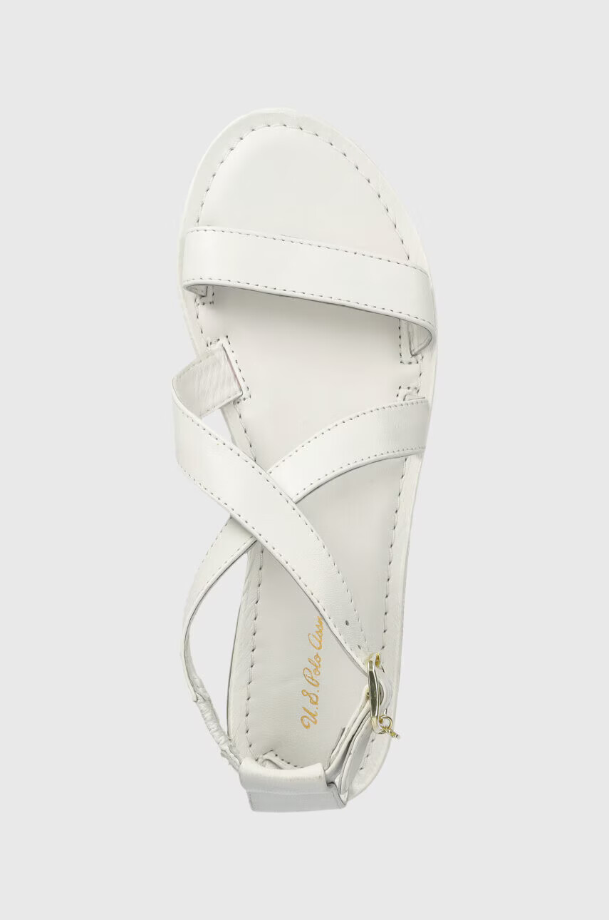 U.S. Polo Assn. Кожени сандали LINDA в бяло LINDA001D - Pepit.bg