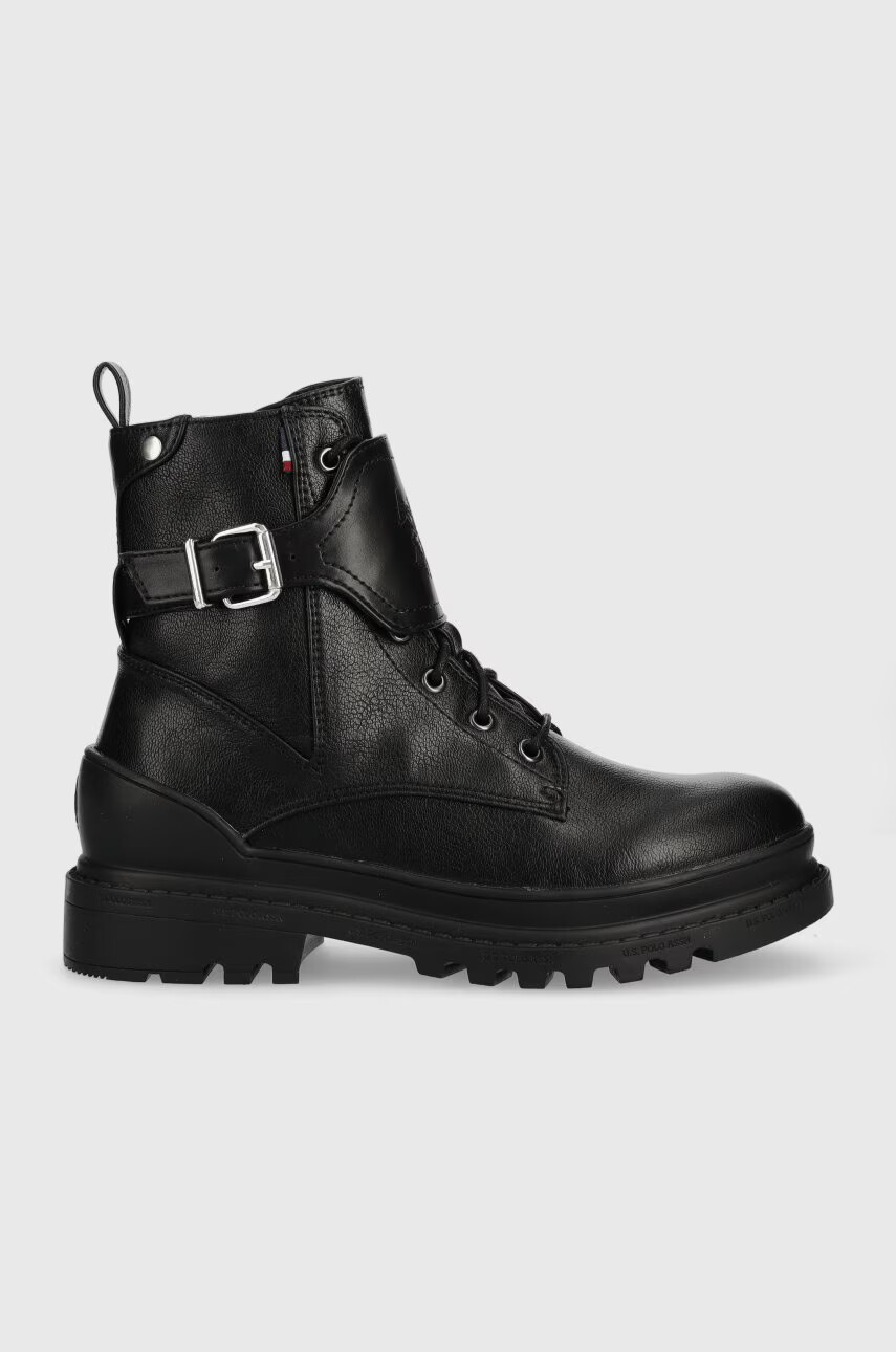 U.S. Polo Assn. Кубинки Bruna в черно с платформа - Pepit.bg