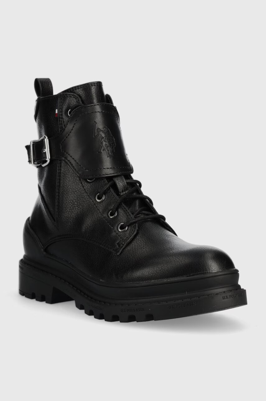 U.S. Polo Assn. Кубинки Bruna в черно с платформа - Pepit.bg