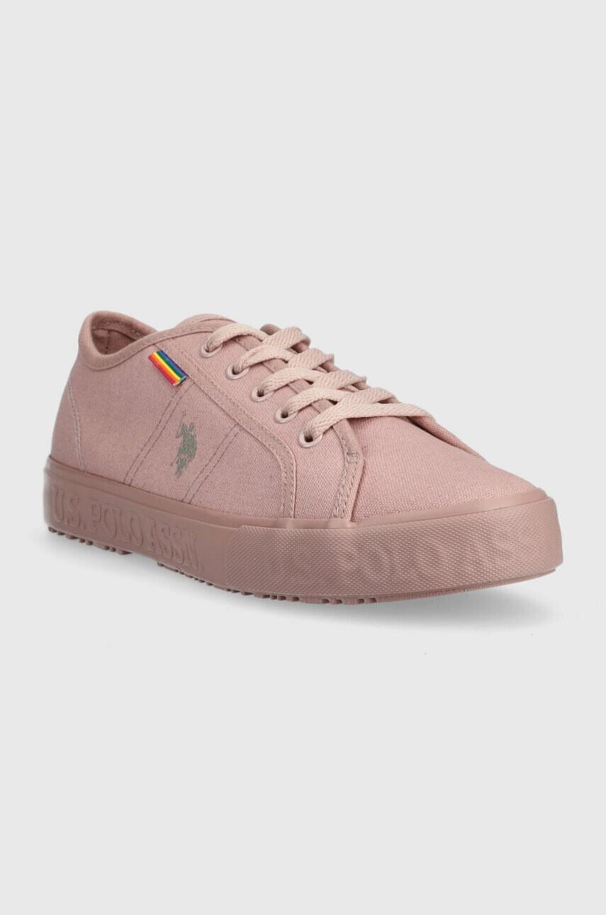 U.S. Polo Assn. Ниски кецове MAREW в розово - Pepit.bg