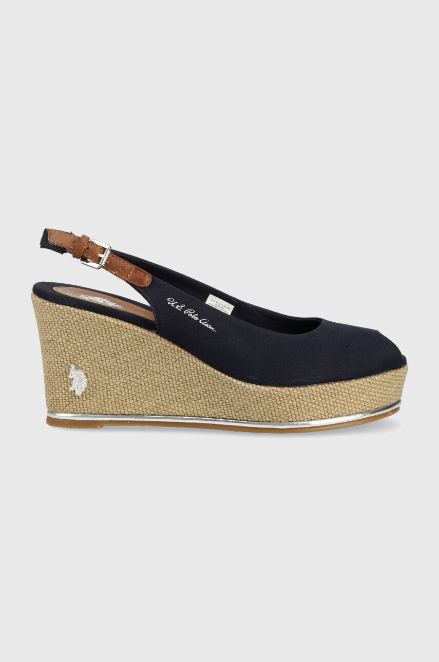U.S. Polo Assn. Сандали Alyssa в тъмносиньо със скосена платформа ALYSSA016D - Pepit.bg