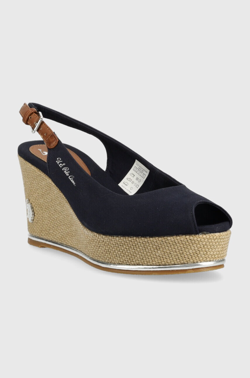 U.S. Polo Assn. Сандали Alyssa в тъмносиньо със скосена платформа ALYSSA016D - Pepit.bg