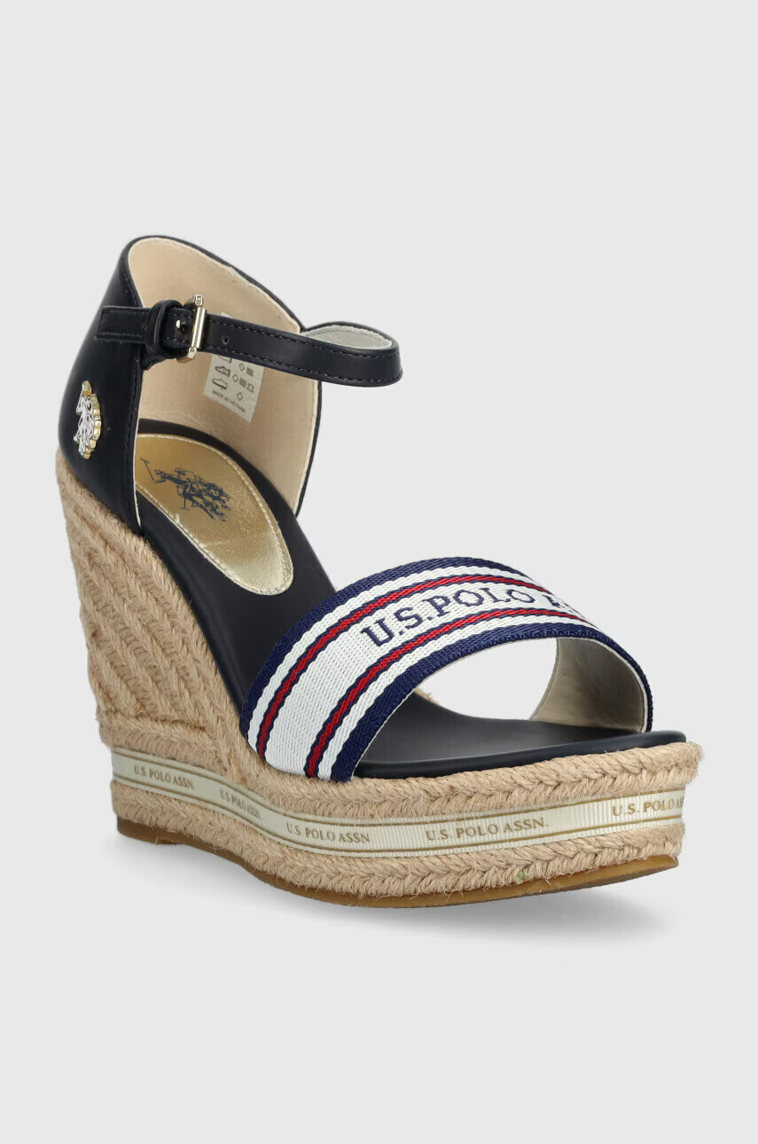 U.S. Polo Assn. Сандали AYLIN в тъмносиньо със скосена платформа - Pepit.bg