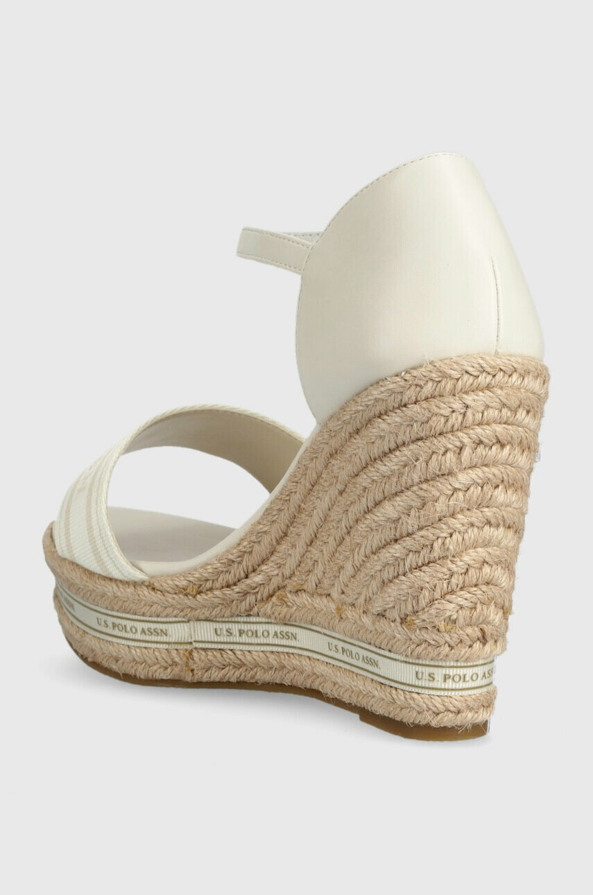 U.S. Polo Assn. Сандали AYLIN в бежово със скосена платформа - Pepit.bg