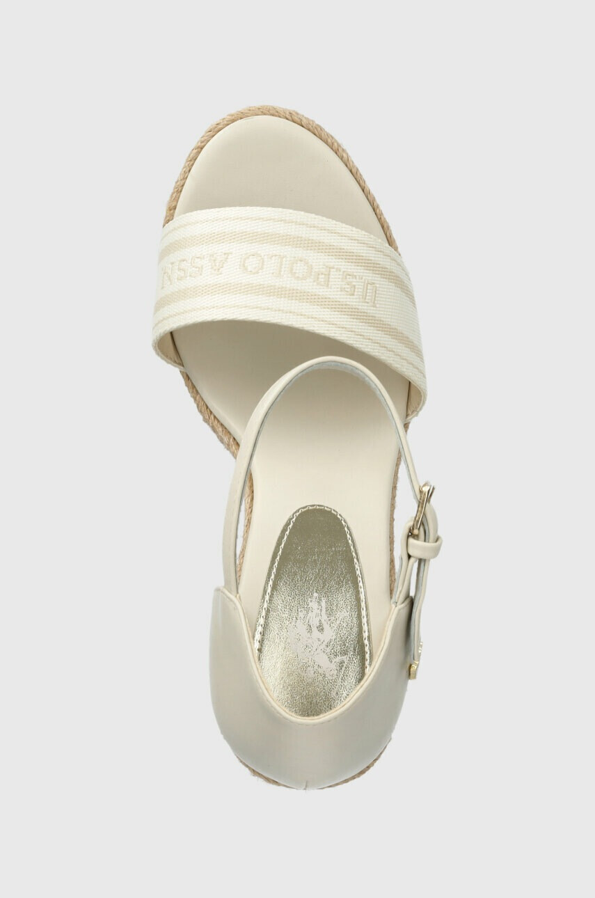 U.S. Polo Assn. Сандали AYLIN в бежово със скосена платформа - Pepit.bg
