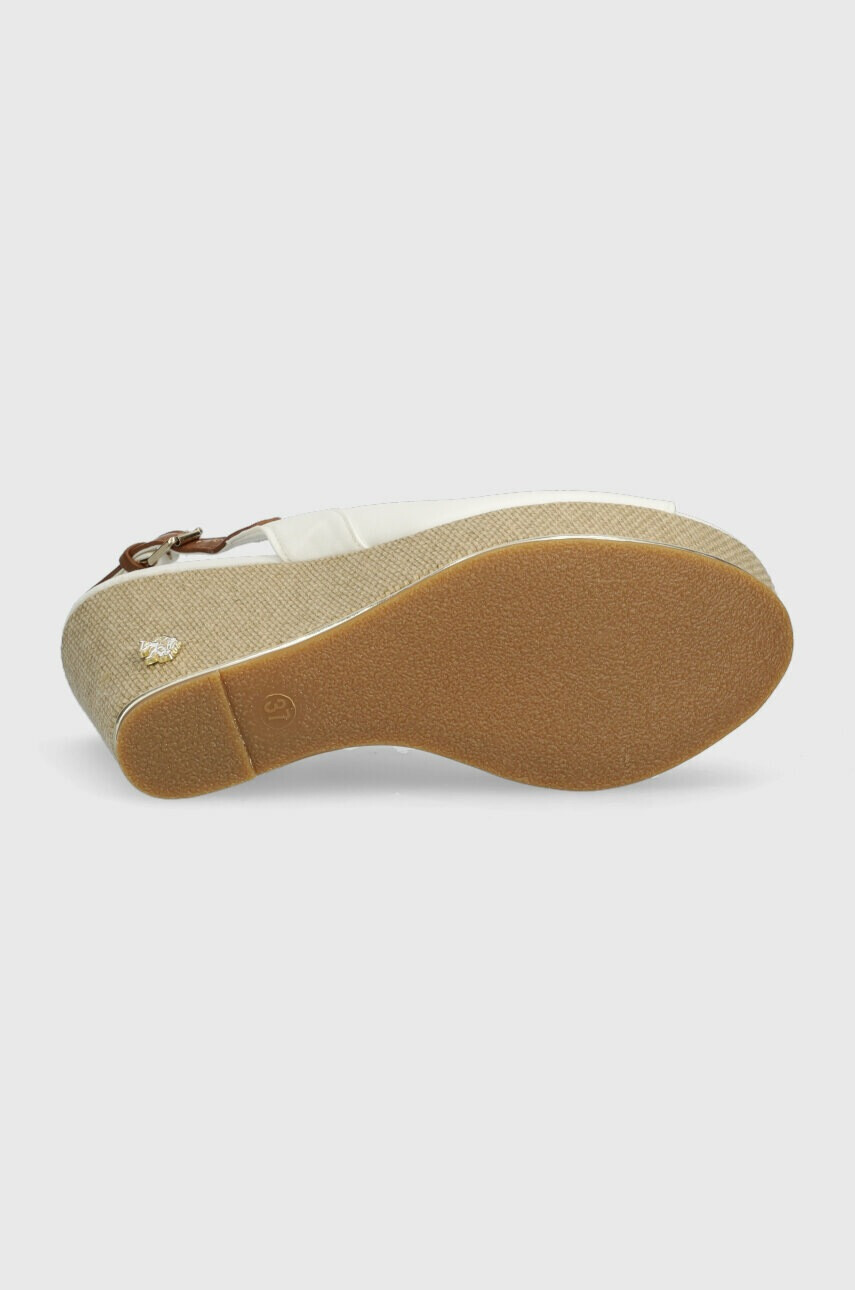 U.S. Polo Assn. Сандали AYLIN в бяло със скосена платформа AYLIN013D - Pepit.bg