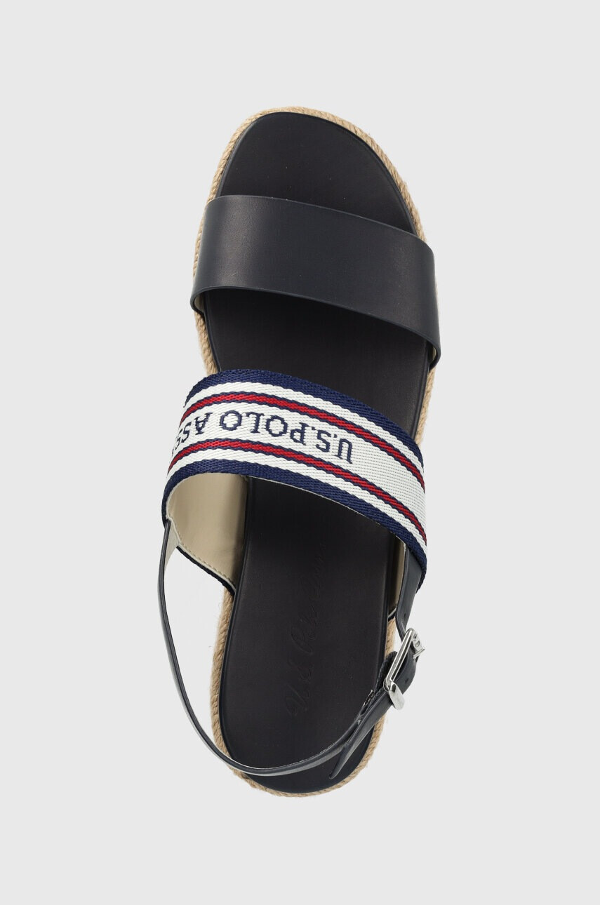 U.S. Polo Assn. Сандали LOREN в тъмносиньо със скосена платформа LOREN006D - Pepit.bg
