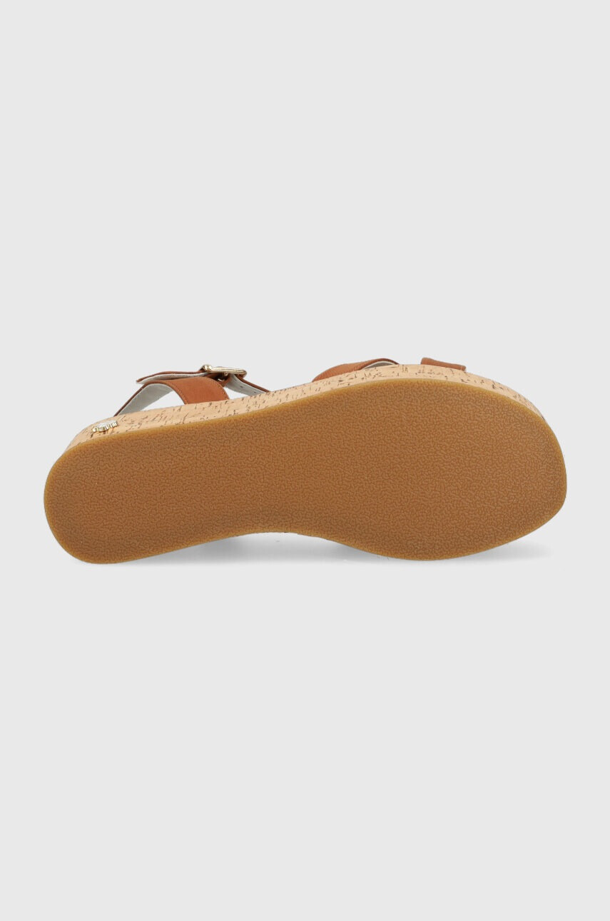 U.S. Polo Assn. Сандали LOREN в кафяво със скосена платформа LOREN002D - Pepit.bg