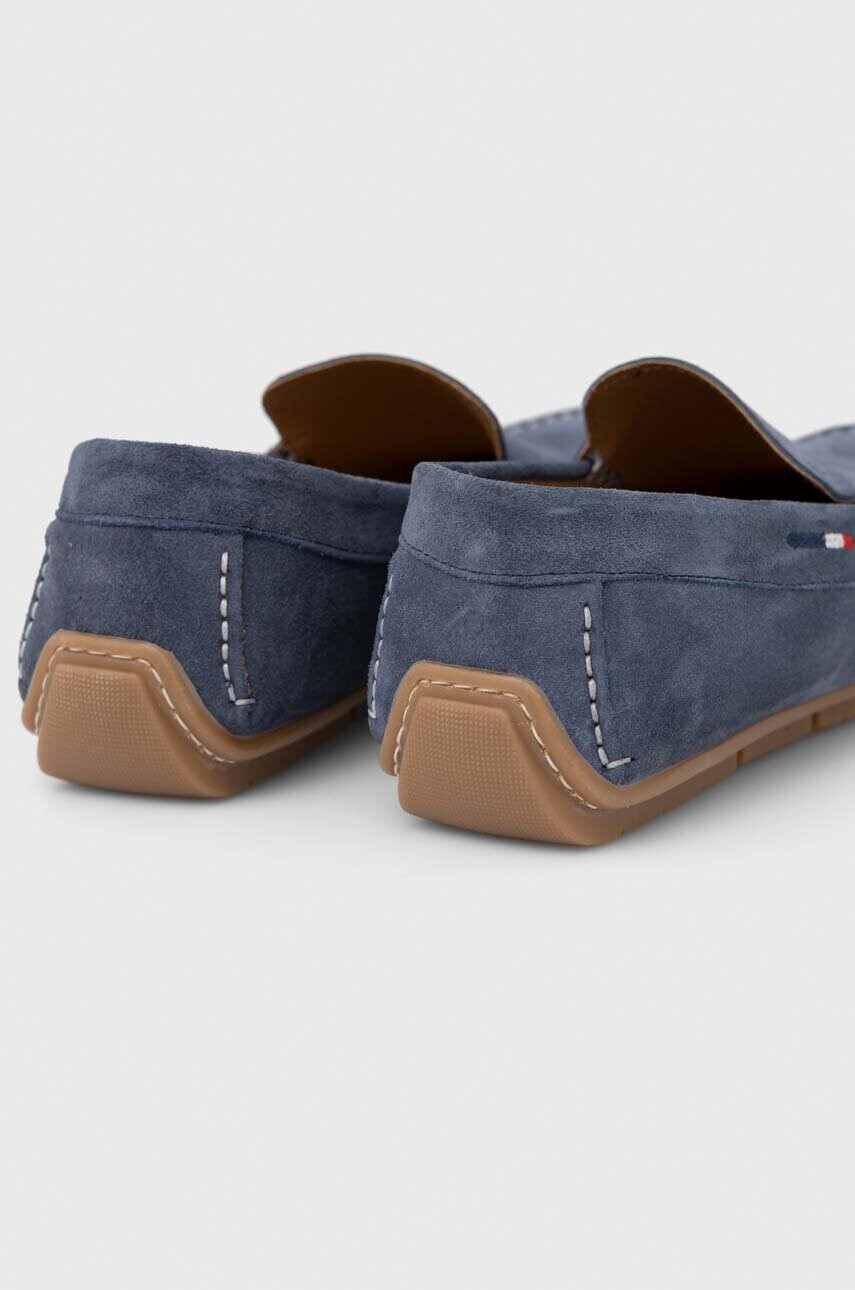 U.S. Polo Assn. Велурени мокасини RIVER в тъмносиньо - Pepit.bg