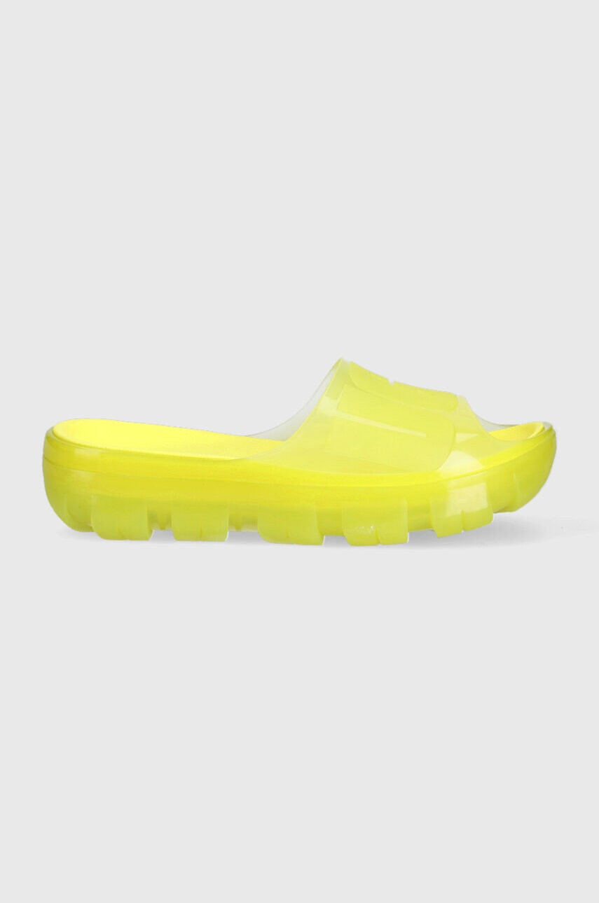 Ugg Чехли Jella Clear Slide в жълто с платформа 1136763 - Pepit.bg