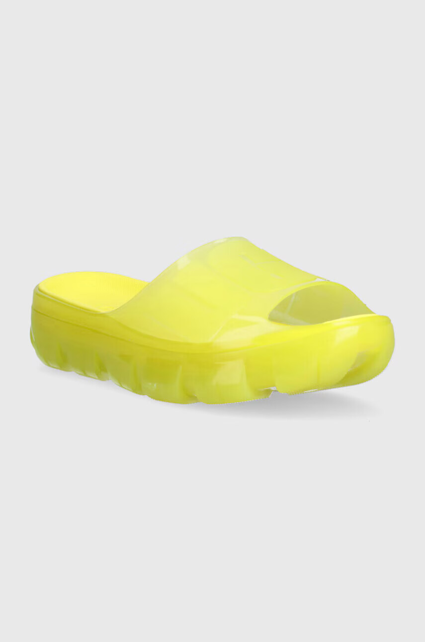 Ugg Чехли Jella Clear Slide в жълто с платформа 1136763 - Pepit.bg