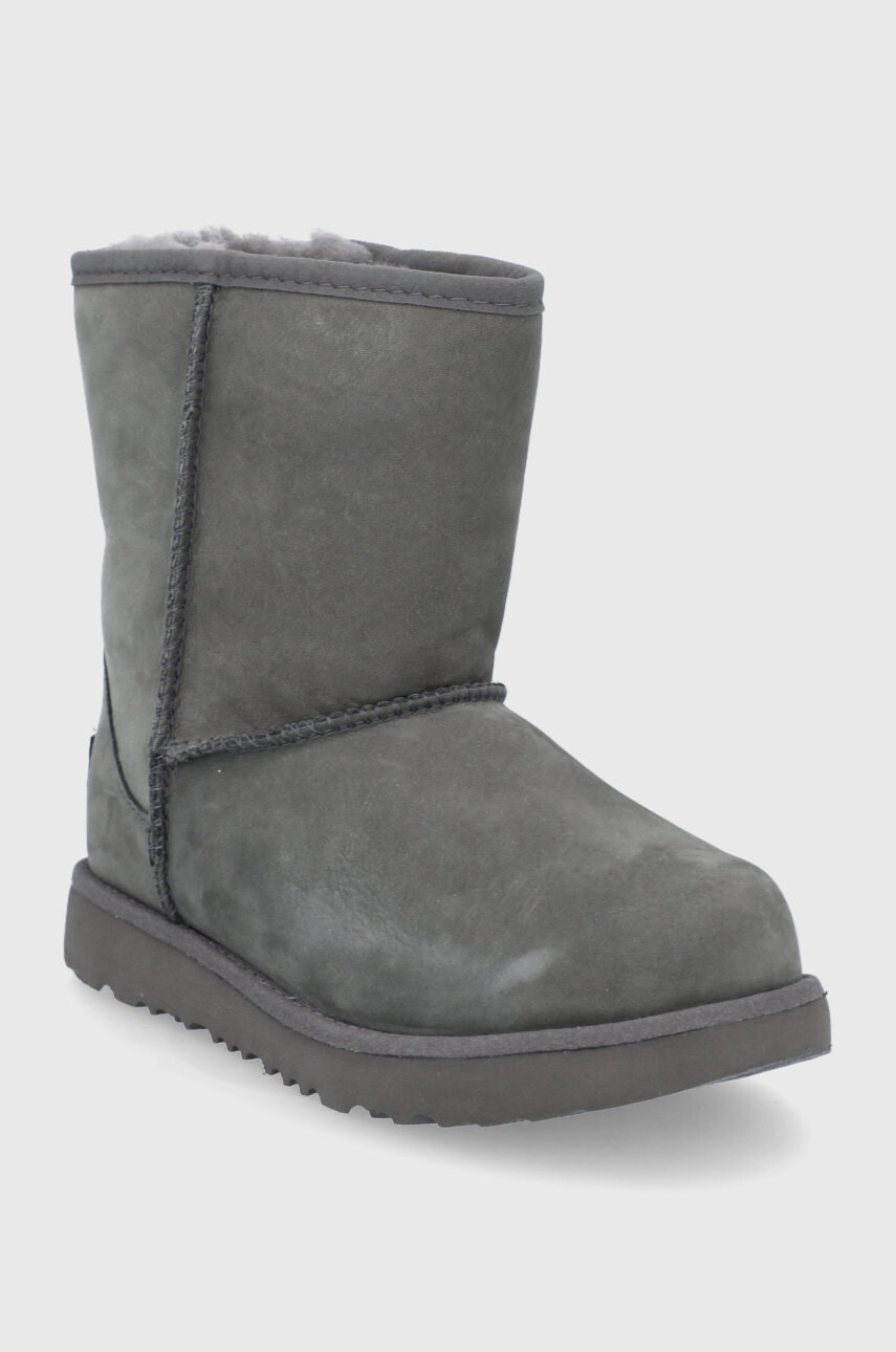 Ugg Детски кожени апрески в сиво - Pepit.bg