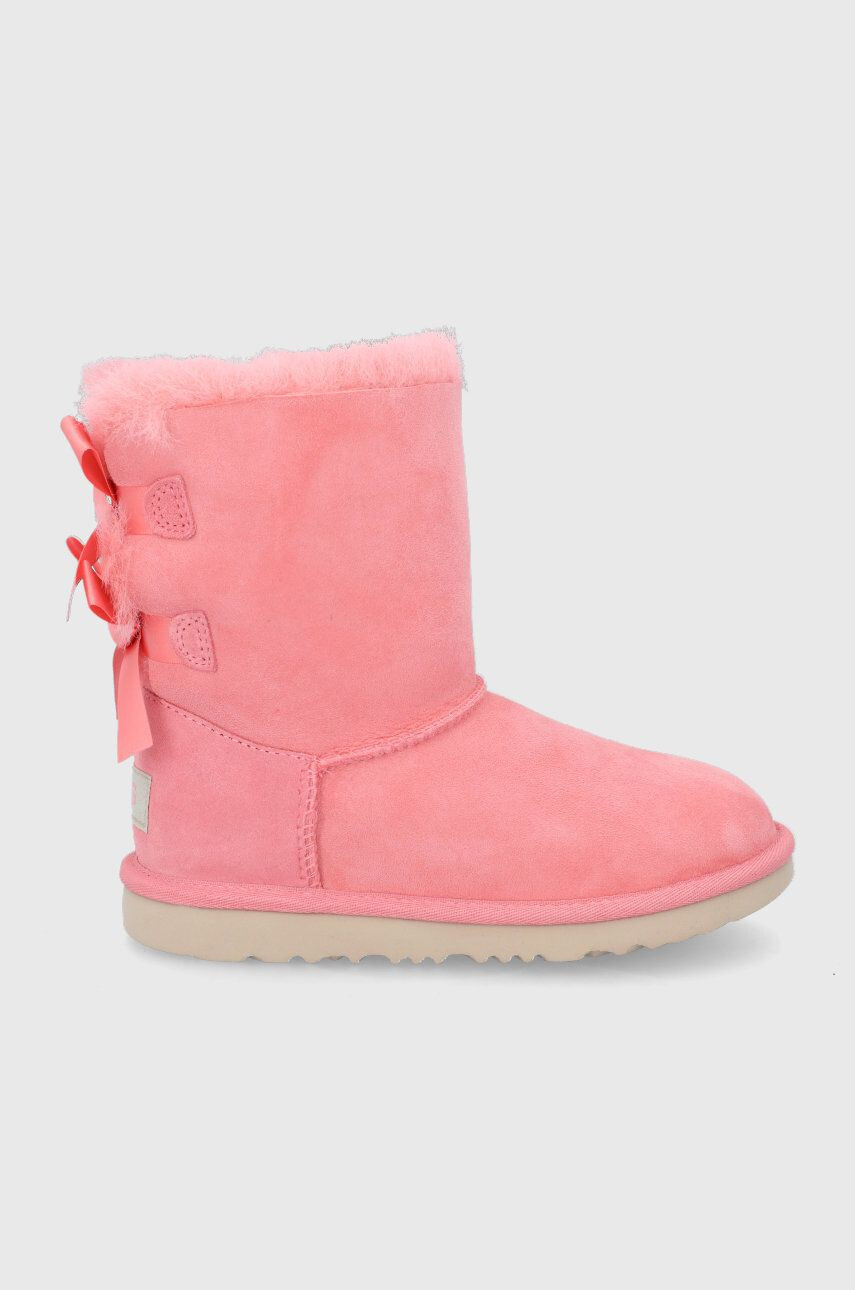 Ugg Детски велурени апрески Bailey Bow Ii в розово - Pepit.bg