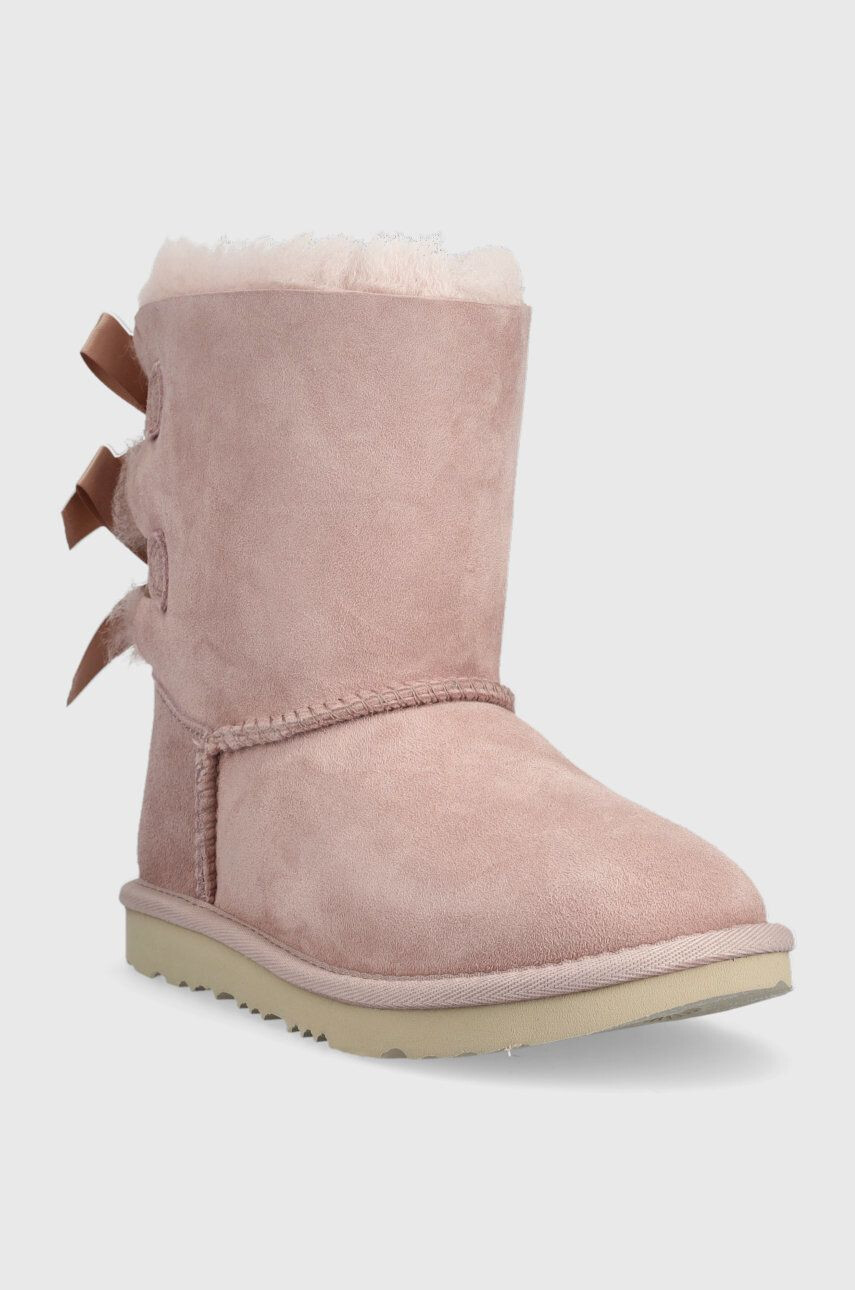 Ugg Детски велурени апрески Bailey Bow Ii в розово - Pepit.bg