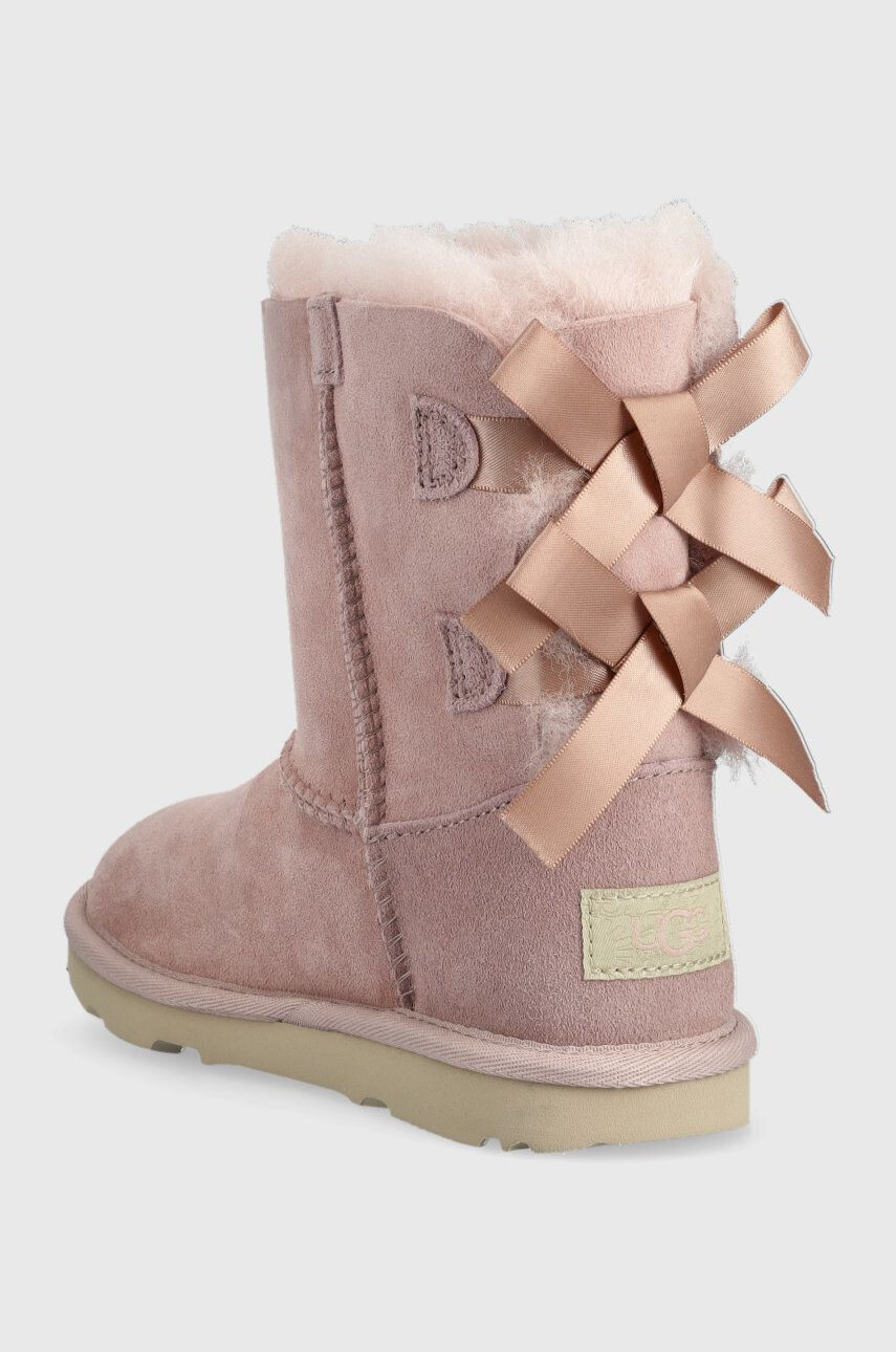 Ugg Детски велурени апрески Bailey Bow Ii в розово - Pepit.bg