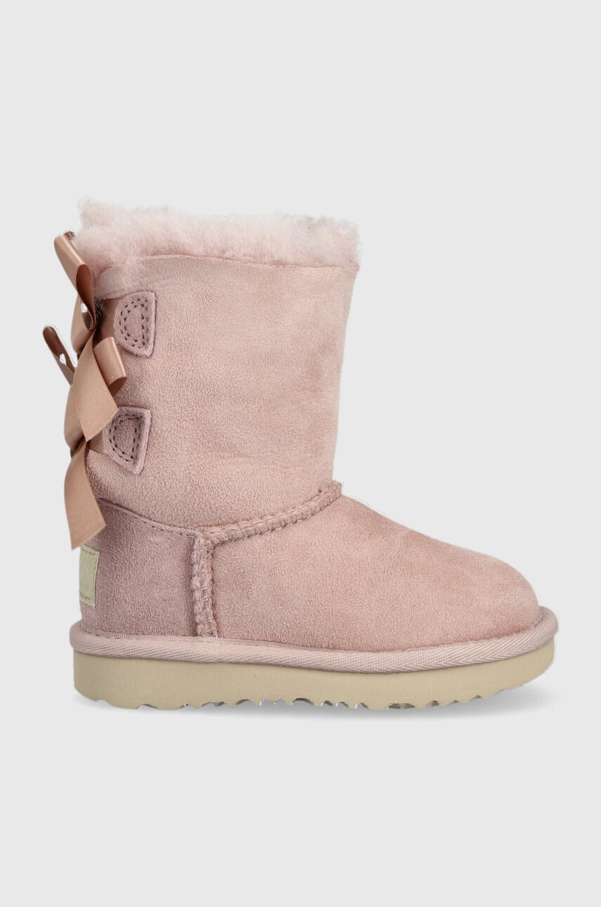 Ugg Детски велурени апрески Bailey Bow Ii в розово - Pepit.bg