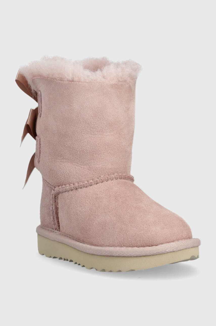 Ugg Детски велурени апрески Bailey Bow Ii в розово - Pepit.bg