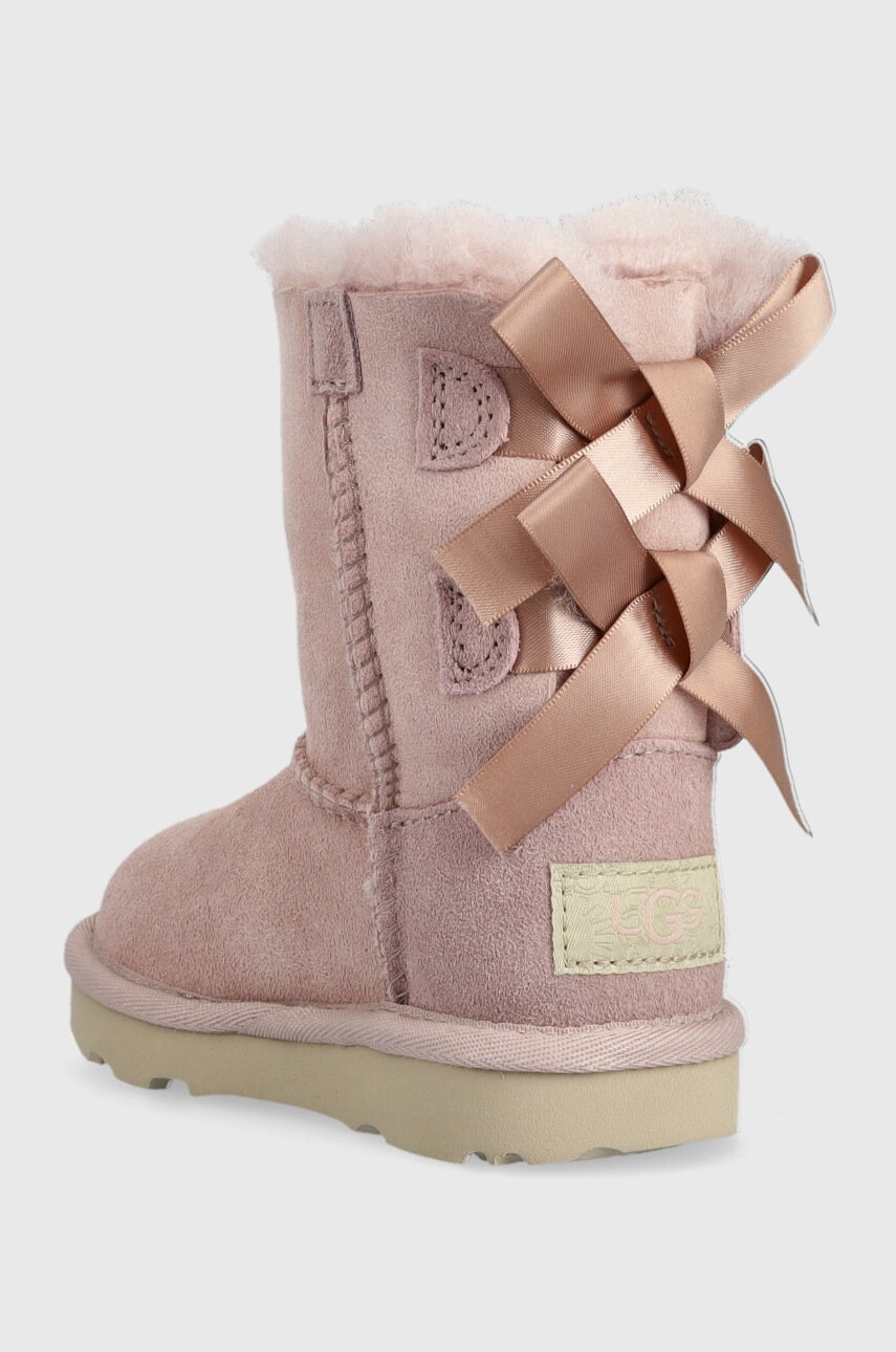 Ugg Детски велурени апрески Bailey Bow Ii в розово - Pepit.bg