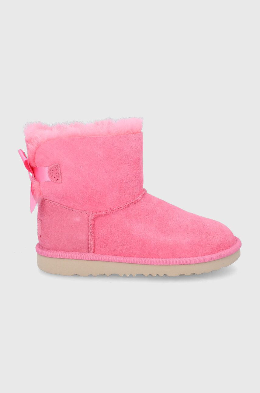 Ugg Детски велурени апрески Bailey Bow II Mini - Pepit.bg