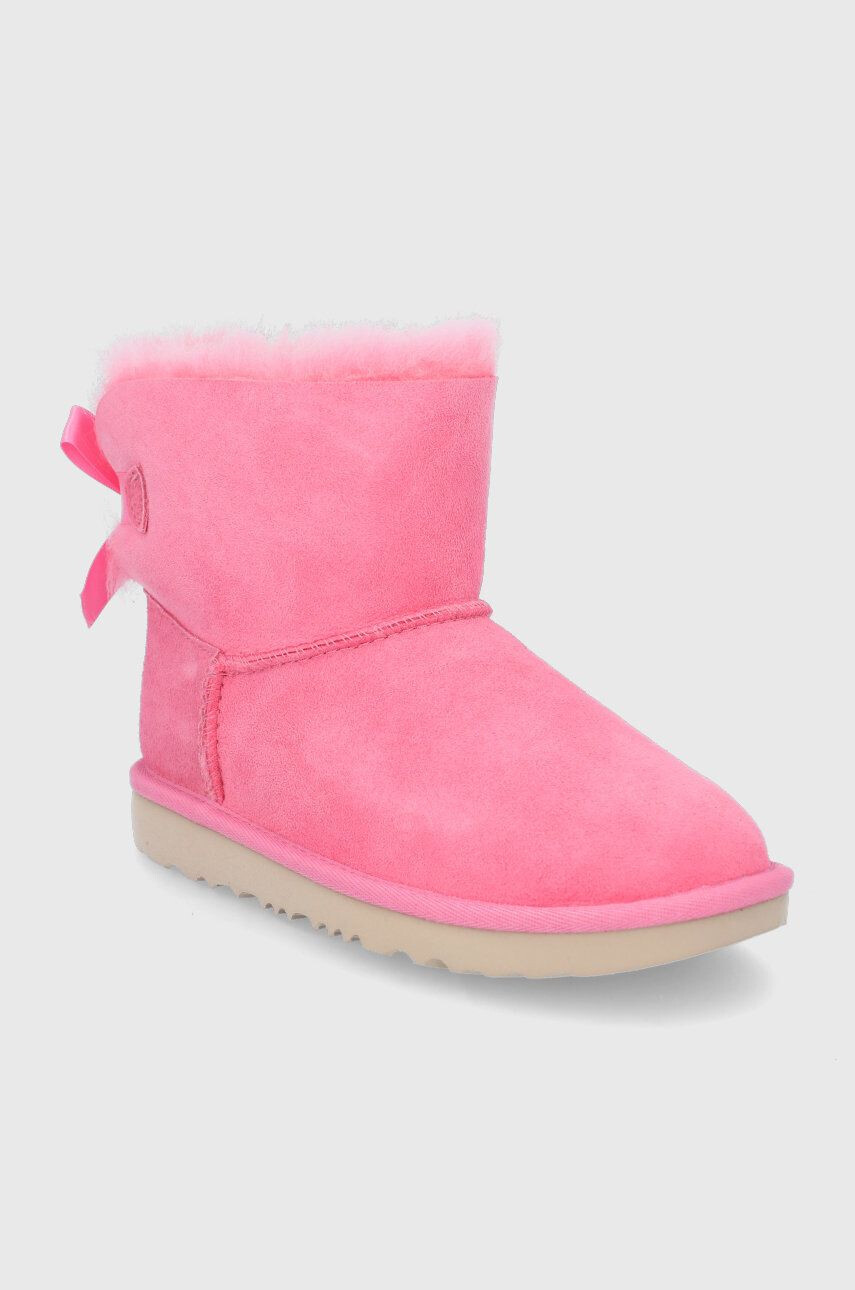 Ugg Детски велурени апрески Bailey Bow II Mini - Pepit.bg