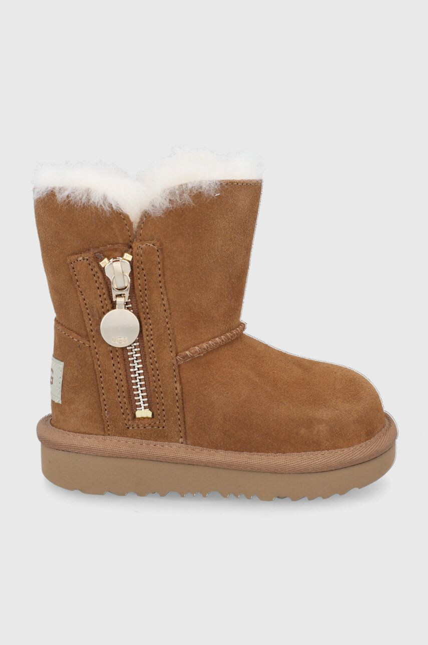 Ugg Детски велурени апрески Bailey Zip Short - Pepit.bg