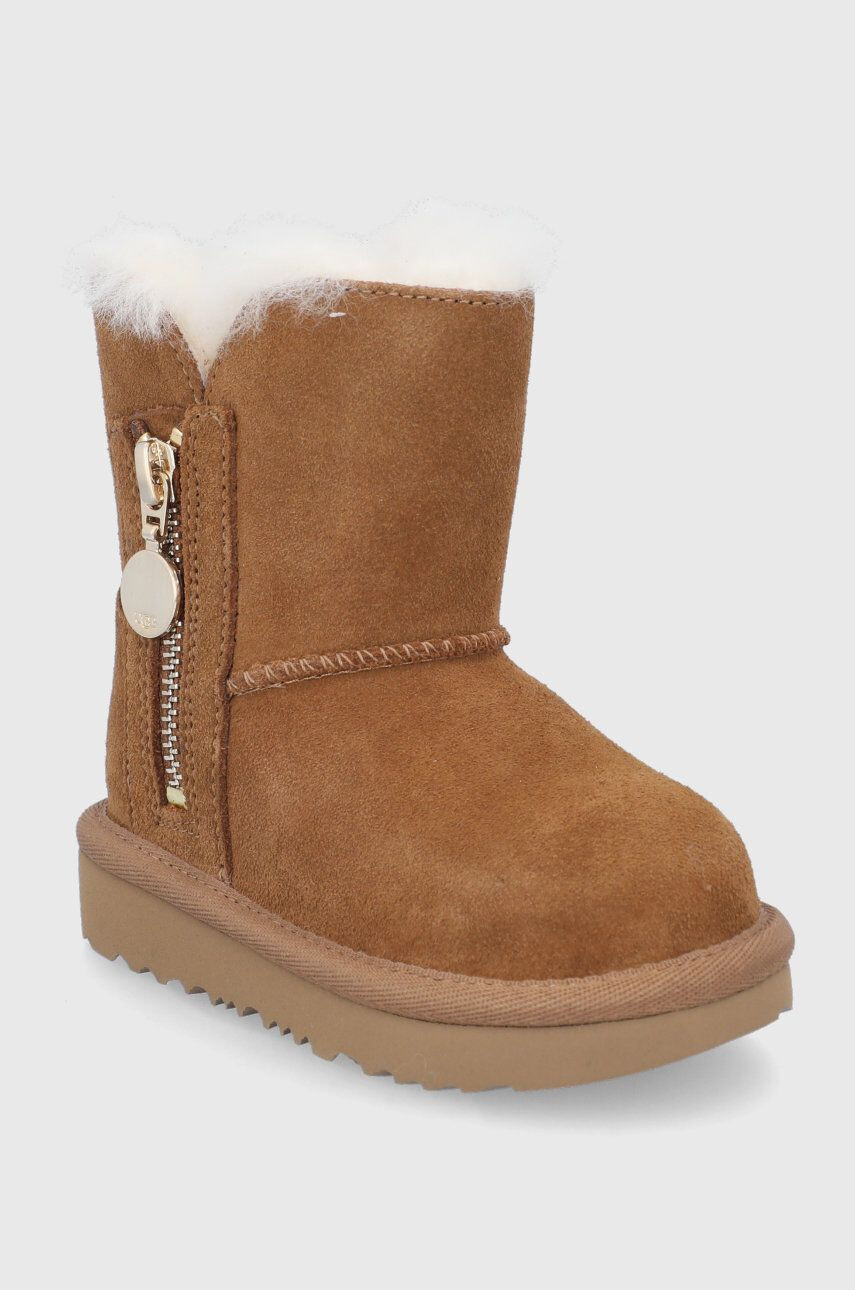 Ugg Детски велурени апрески Bailey Zip Short - Pepit.bg