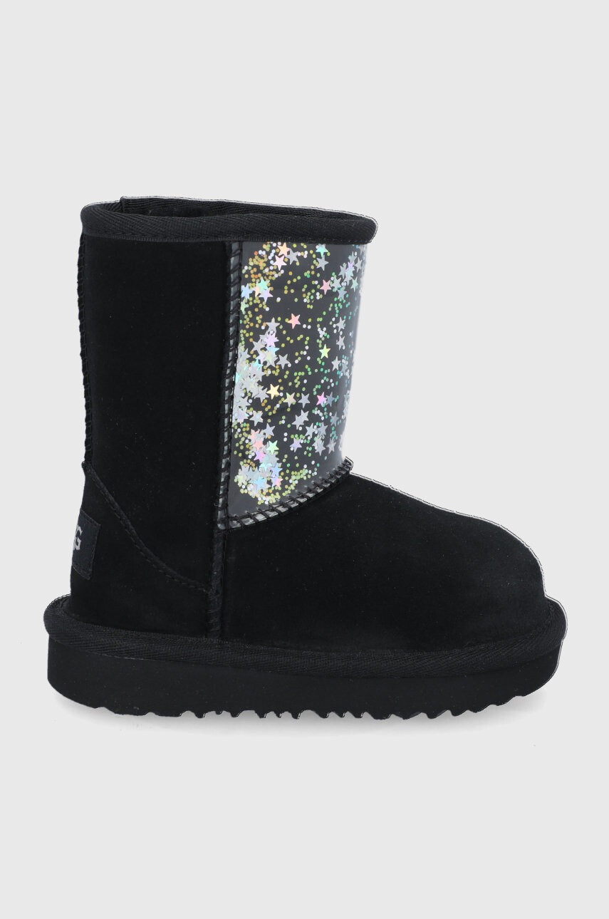 Ugg Детски велурени апрески Classic II Clear Glitter - Pepit.bg