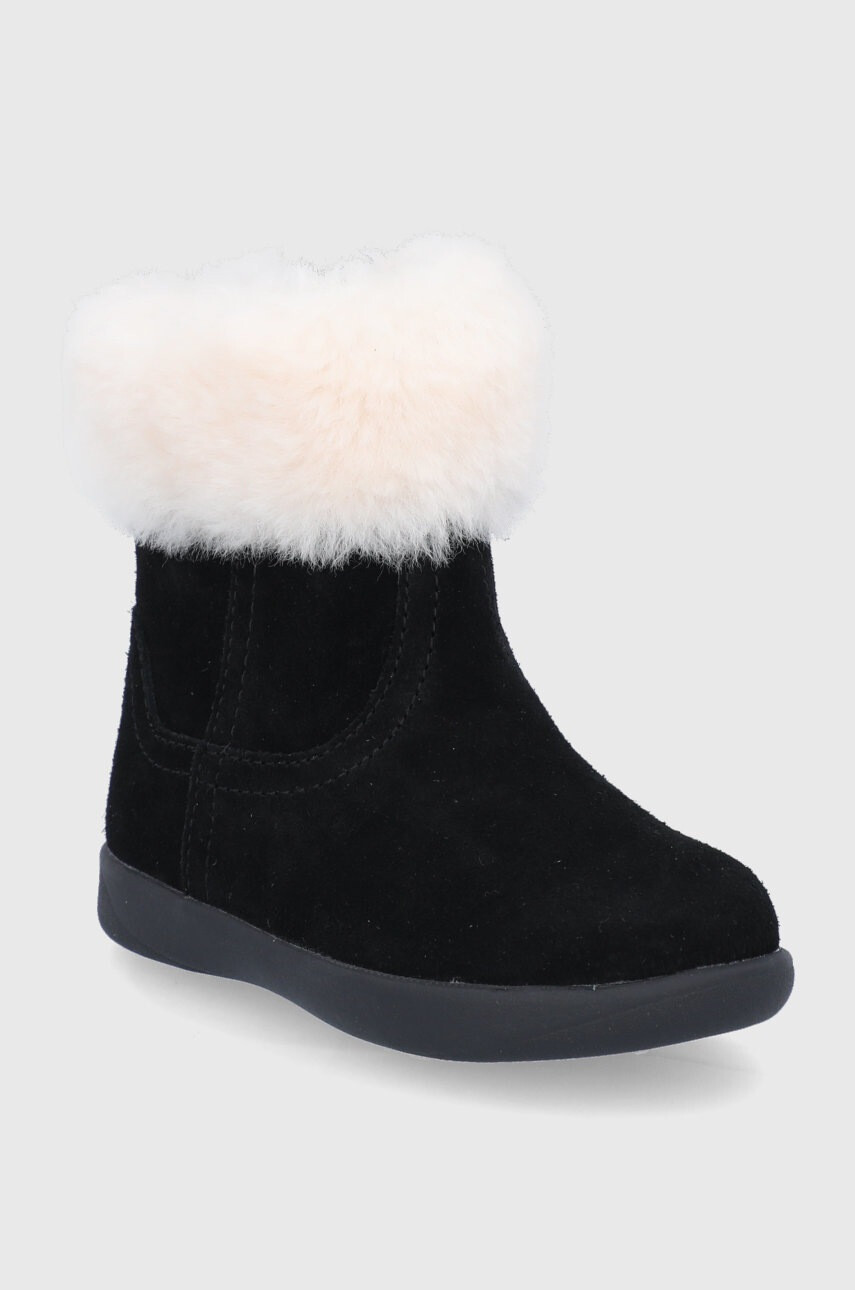 Ugg Детски велурени апрески в черно - Pepit.bg