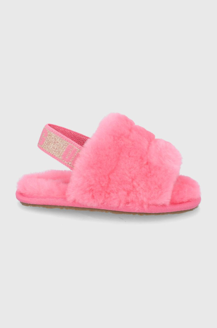 Ugg Детски вълнени пантофи Fluff Yeah Slide - Pepit.bg