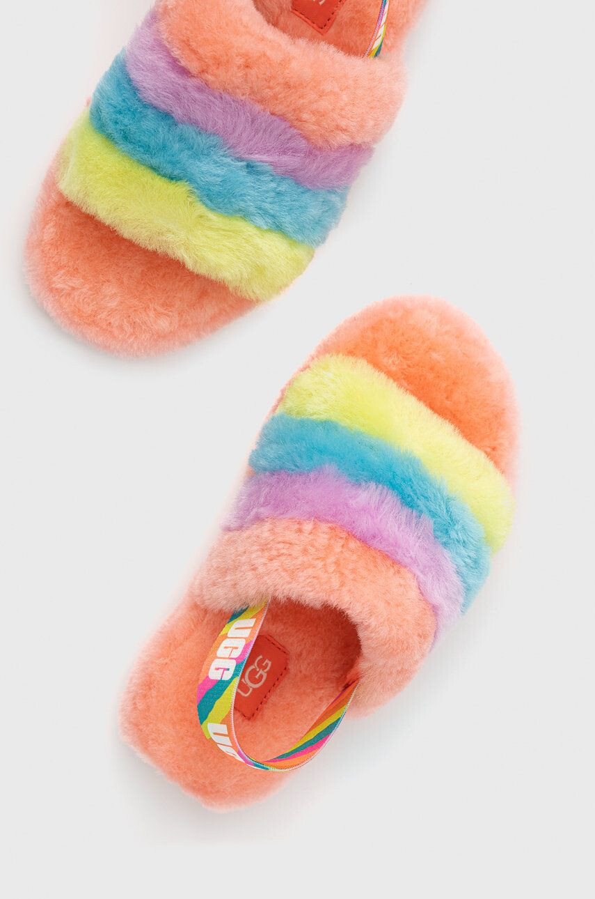 Ugg Детски вълнени пантофи Fluff Yeah Slide - Pepit.bg