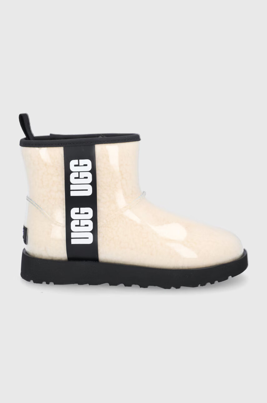 Ugg Гумени ботуши Classic Clear Mini дамски в прозрачен цвят - Pepit.bg