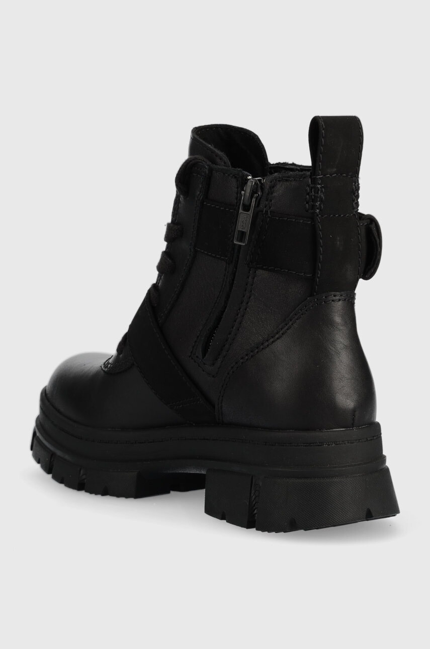 Ugg Кожени боти W Ashton Lace Up в черно с платформа 1130518.BLK - Pepit.bg