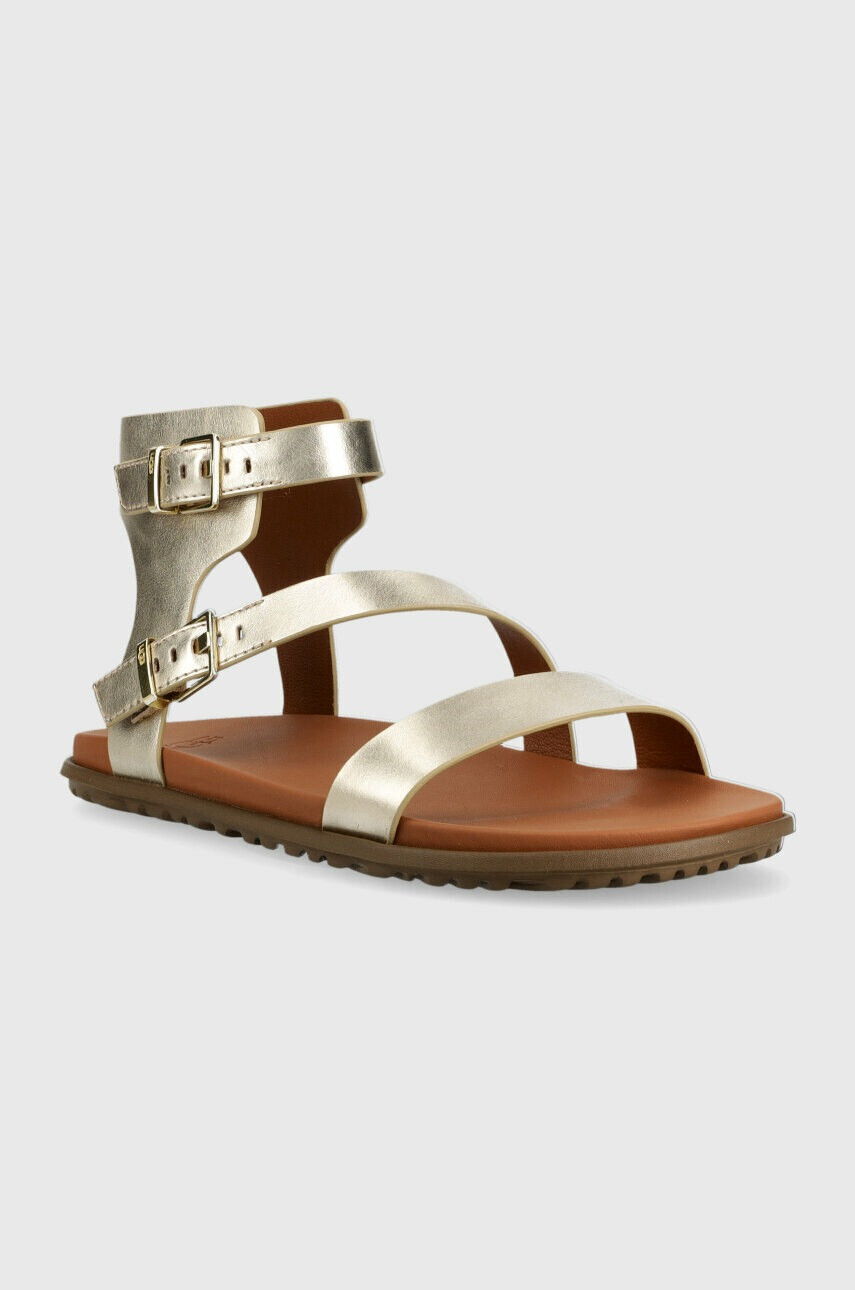 Ugg Кожени сандали Solivan Strap в златисто 1128632 - Pepit.bg