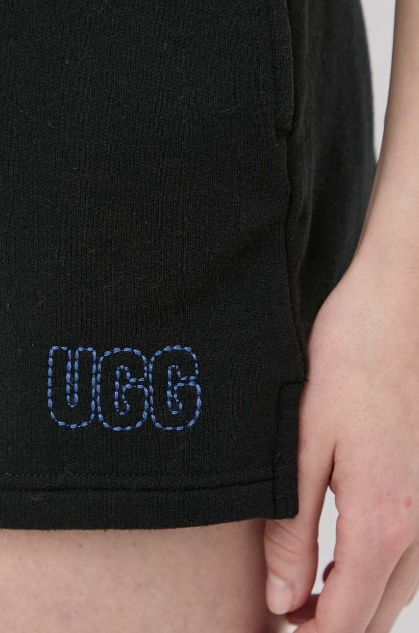Ugg Къс панталон в черно меланж на с висока талия - Pepit.bg