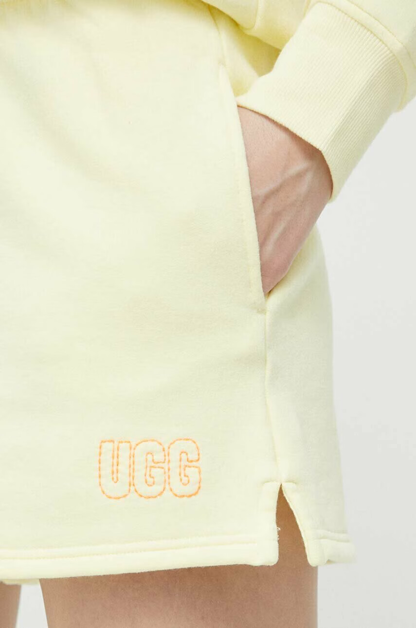 Ugg Къс панталон в жълто меланж на с висока талия - Pepit.bg
