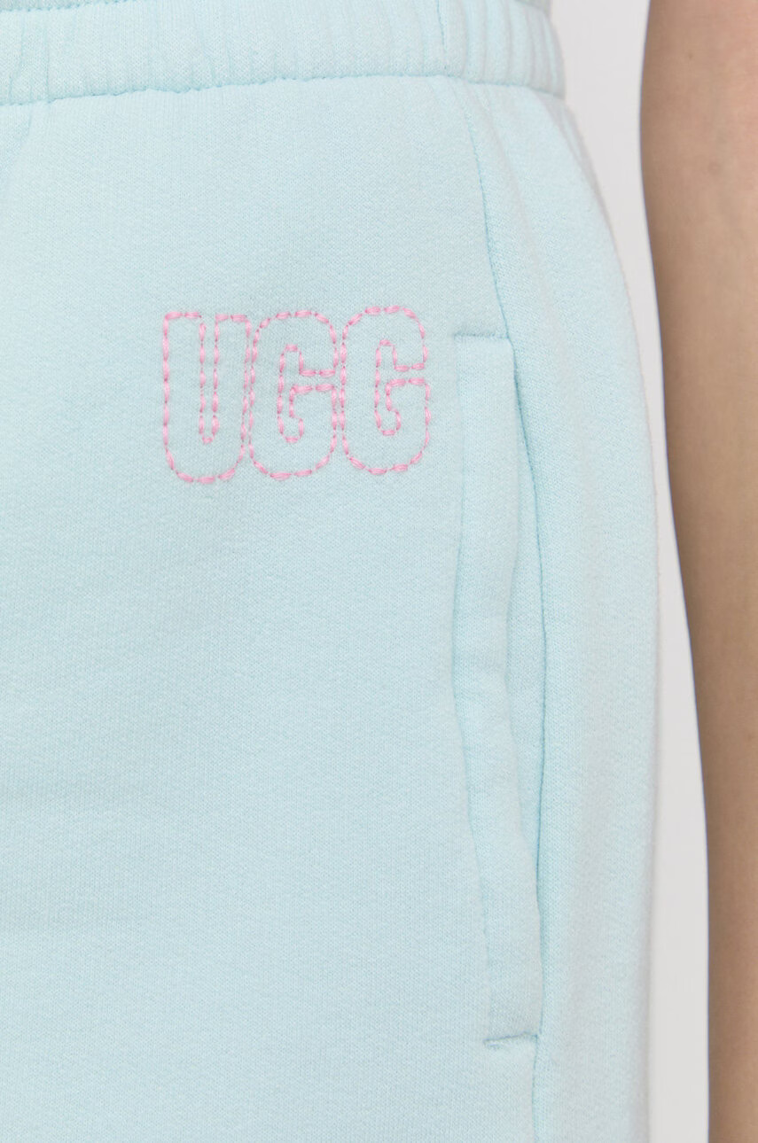Ugg Къси панталони дамски с изчистен дизайн с висока талия - Pepit.bg