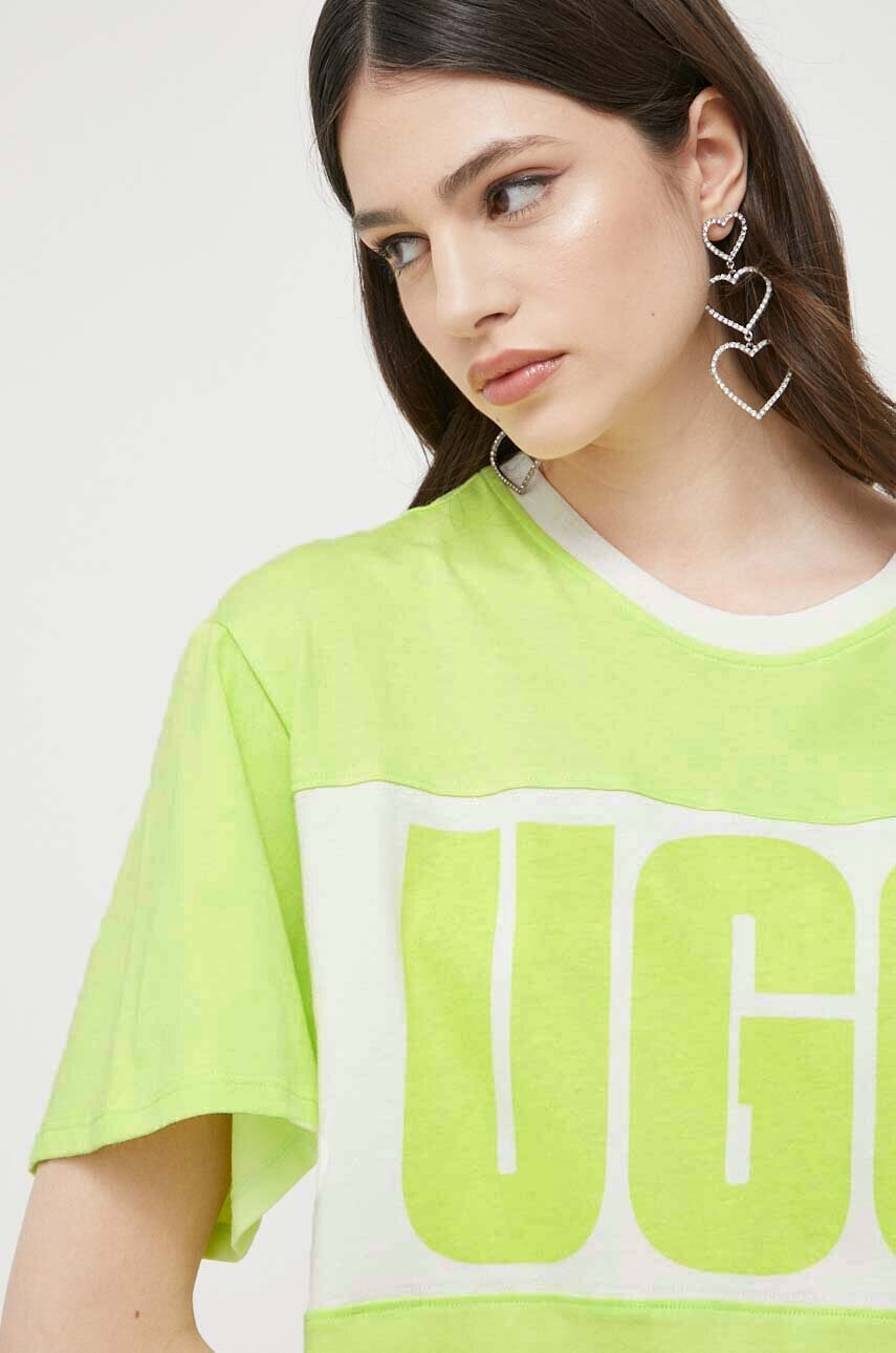 Ugg Памучна тениска в зелено - Pepit.bg