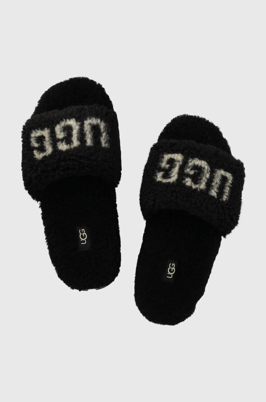 Ugg Пантофи W Cozetta Curly в черно - Pepit.bg