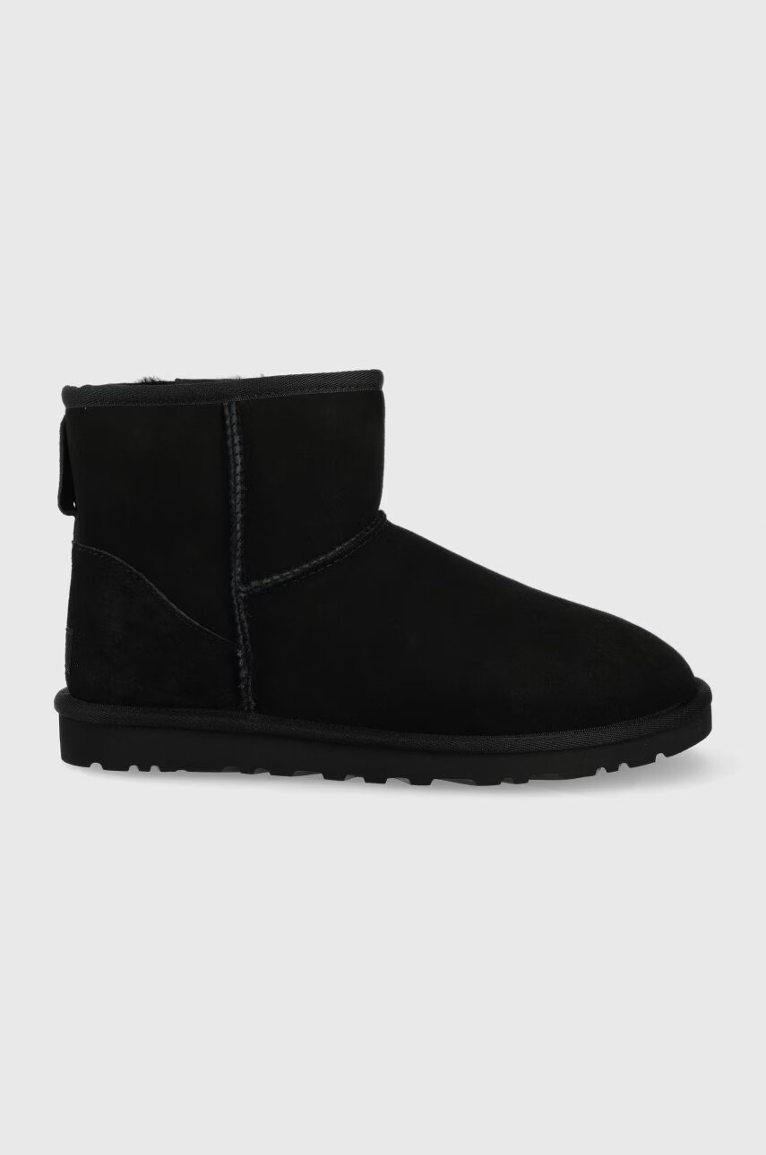 Ugg Велурени апрески мъжки в черно - Pepit.bg