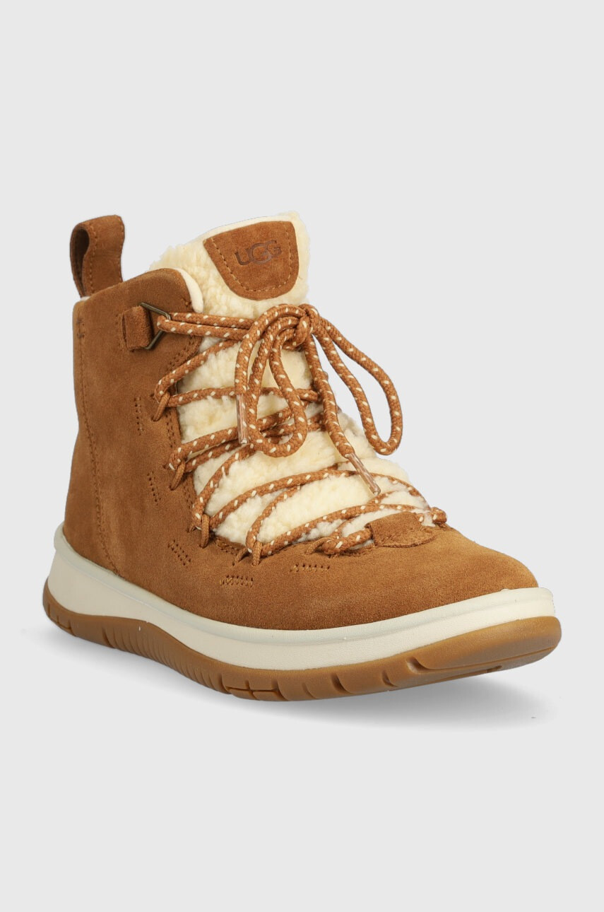 Ugg Велурени апрески в кафяво - Pepit.bg
