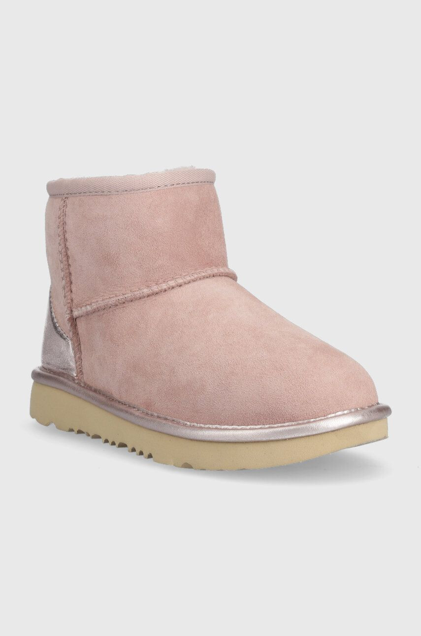 Ugg Велурени апрески Classic Mini Shine в розово - Pepit.bg