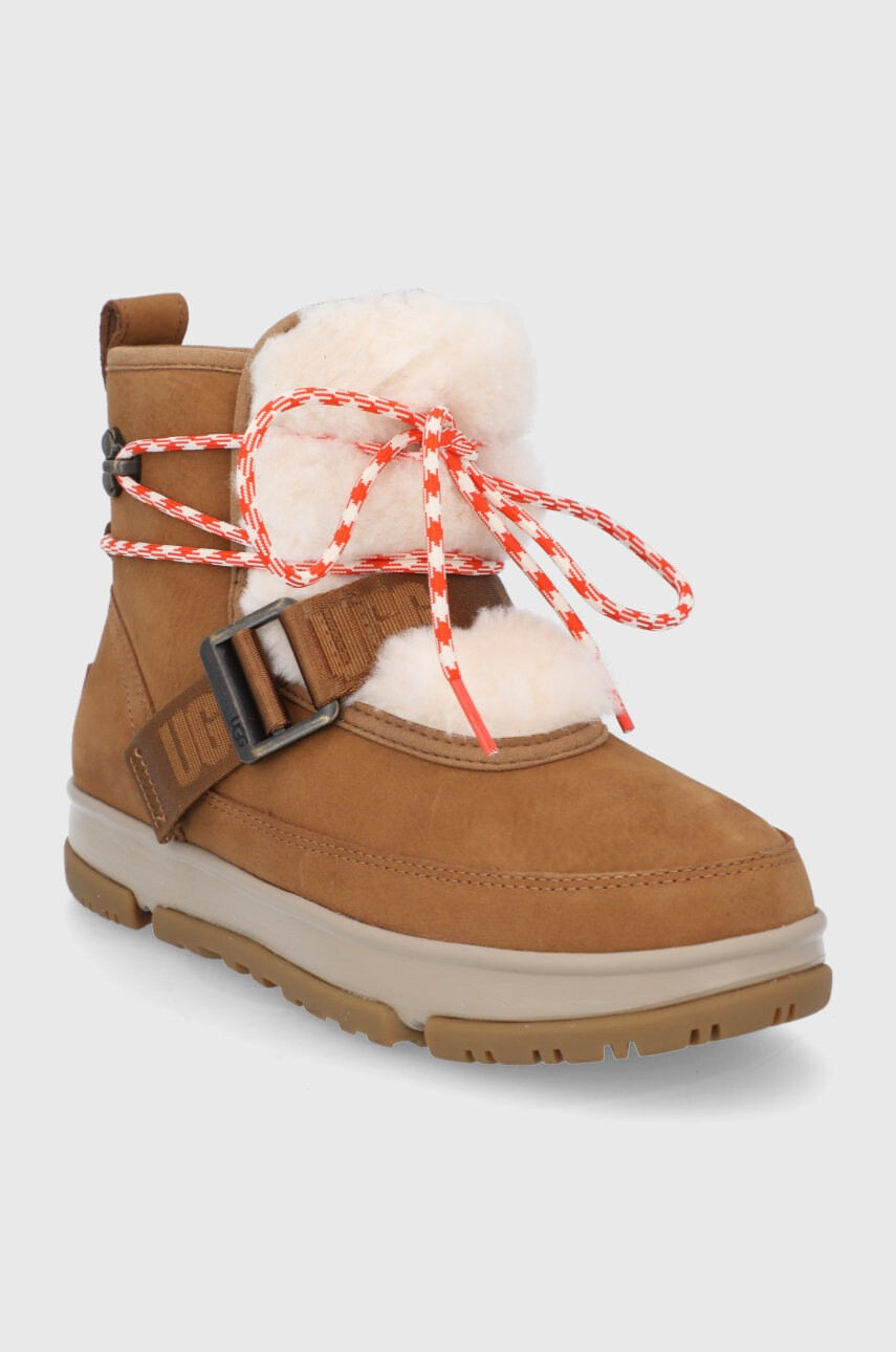 Ugg Велурени апрески в кафяво - Pepit.bg