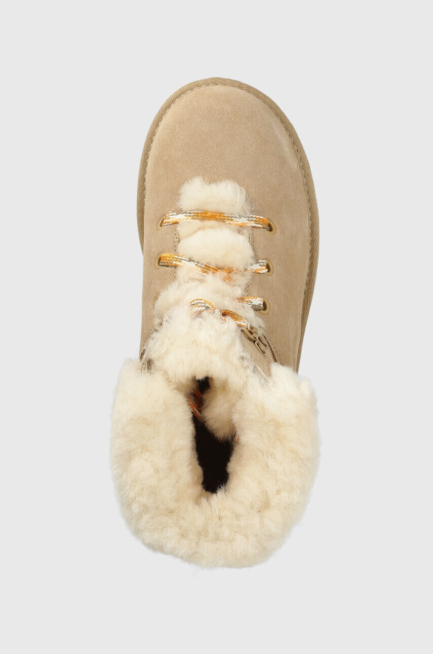 Ugg Велурени апрески W Classic Mini Alpine Lace в бежово - Pepit.bg