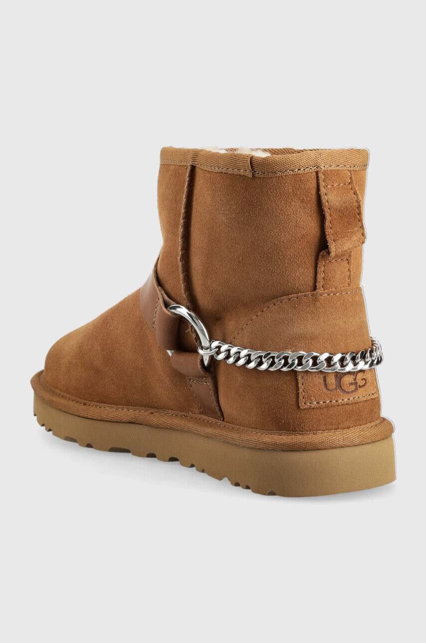 Ugg Велурени апрески W Classic Mini Chains Ii в кафяво - Pepit.bg