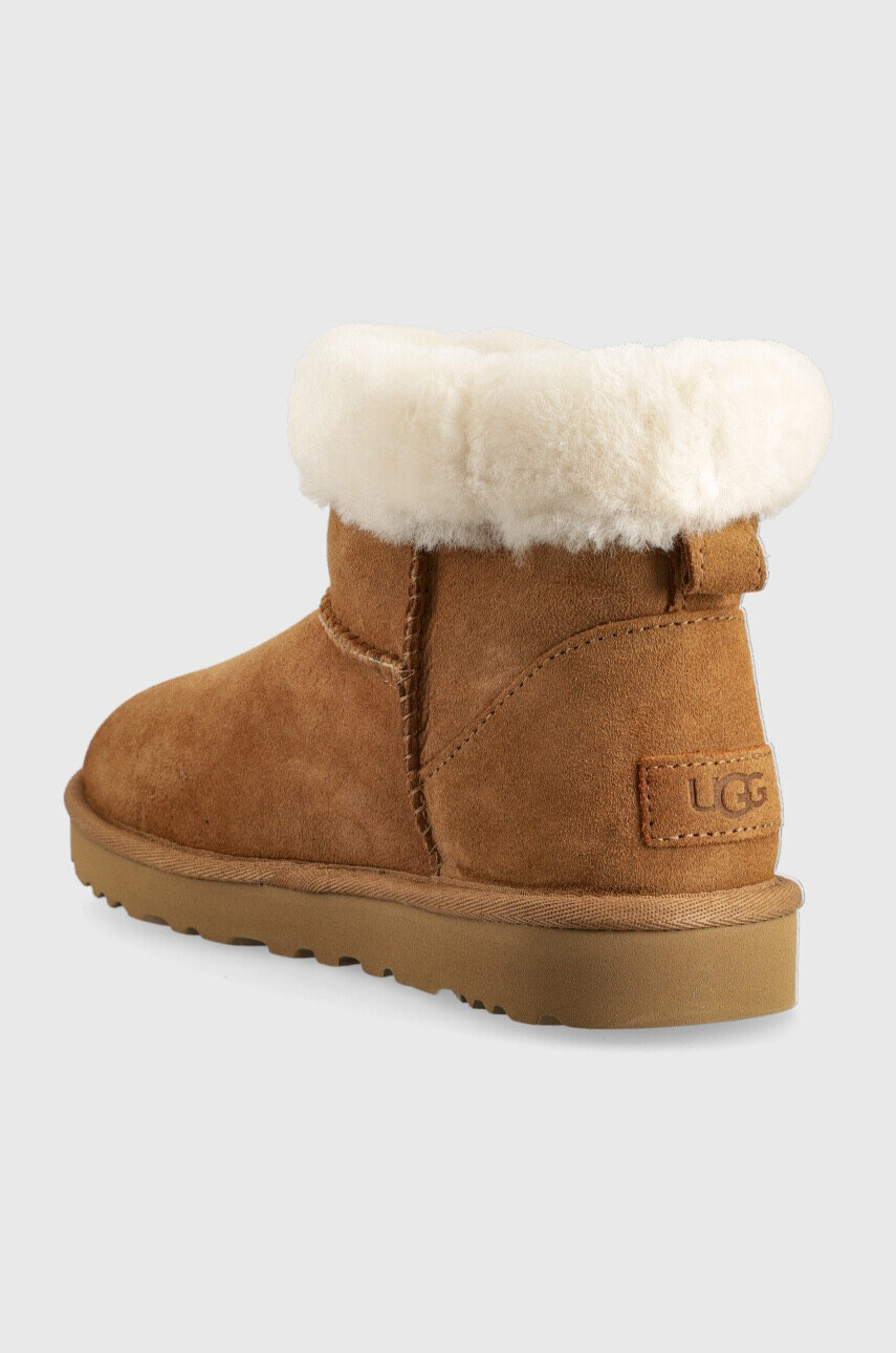 Ugg Велурени апрески W Classic Mini Heritage Fluff в кафяво - Pepit.bg