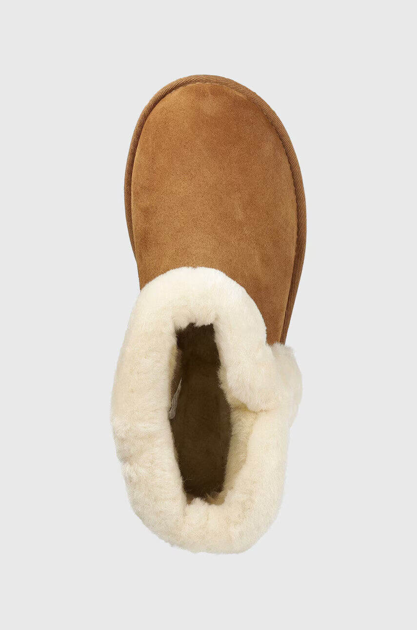 Ugg Велурени апрески W Classic Mini Heritage Fluff в кафяво - Pepit.bg