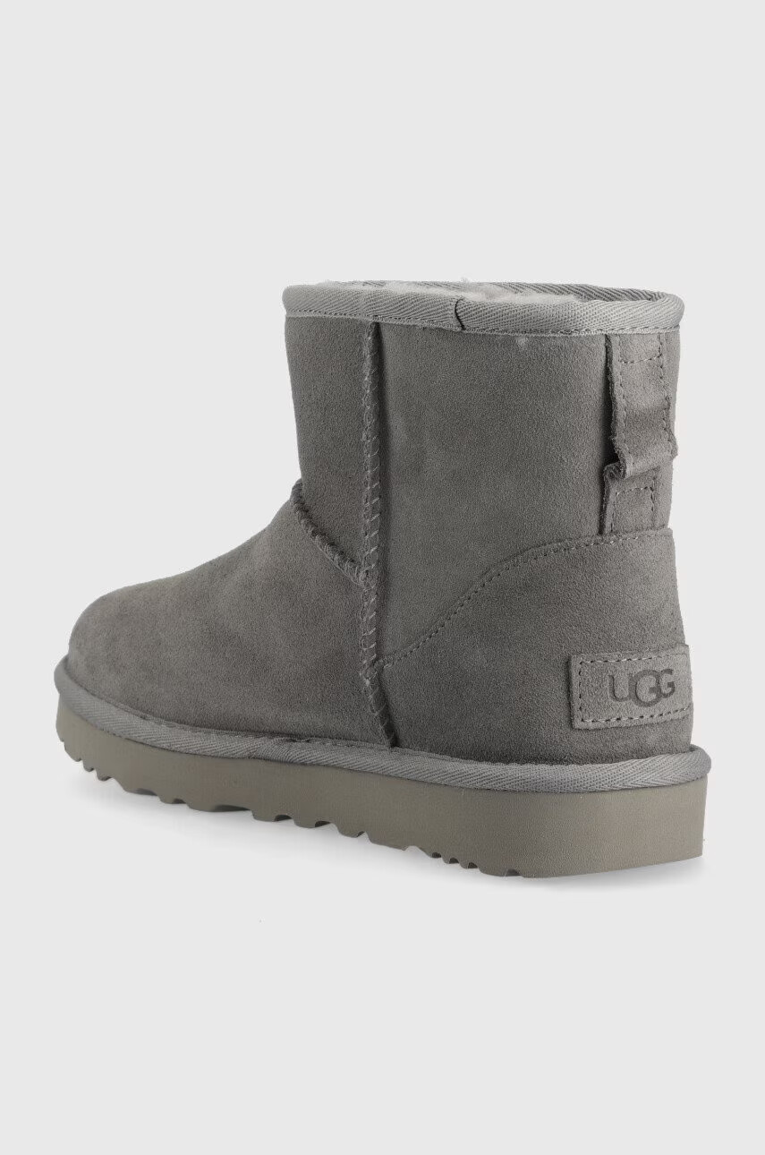 Ugg Велурени апрески W Classic Mini Slide Logo II в сиво - Pepit.bg